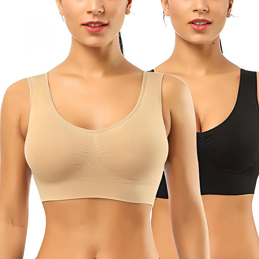 Pack Of 2 Imported Soft Cotton Non Paded Hot Bra Brief Brassire Blouse Brazzire For Girls Women Ladies